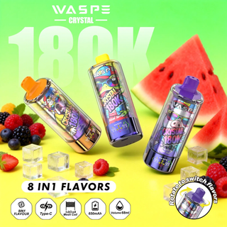 Waspe 8 in 1 Crystal 180k Puff Wholesale Electronic Cigarettes