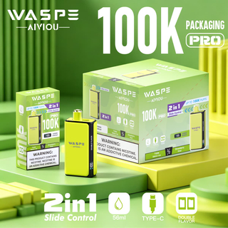 Waspe Double Flavor 100K Pro Disposable Vape with LED Display